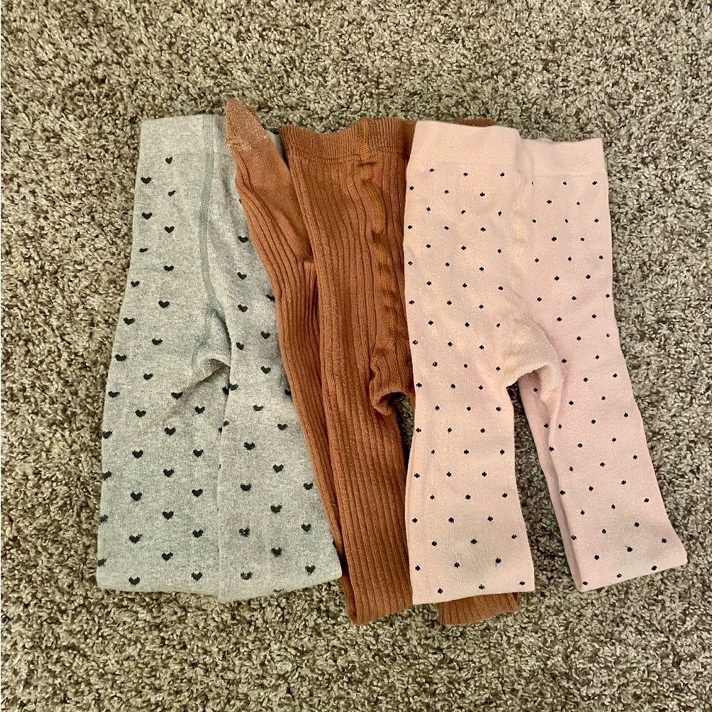 Girls 6/7 sweater tights - set of 3